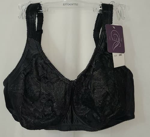 Aviana Soft Cup Lace Bra 38E #2352 Black New Free Shipping