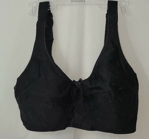 Amoena Mastectomy Bra 40DD #2114 Black New Free Shipping