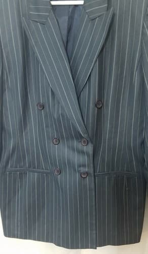 Jones New York Womens Suit Jacket Blazer Pinstripes Size 10 - Thumbnail 2