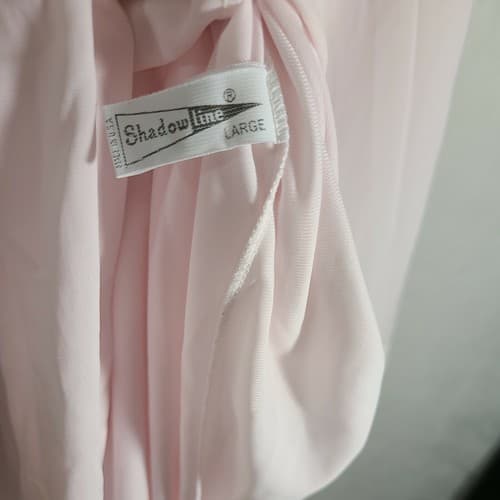Shadowline Vintage Light Pink Peignoir Robe Large - Thumbnail 5