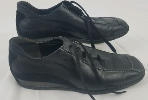 Paul Green Munchen Women's size 5.5 leather black lace up Comfort shoes EUC - Thumbnail 4