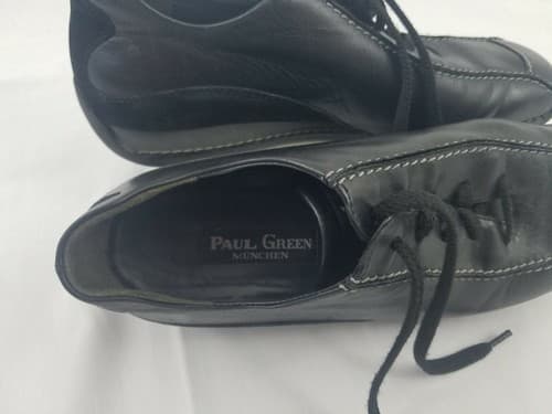 Paul Green Munchen Women's size 5.5 leather black lace up Comfort shoes EUC - Thumbnail 3