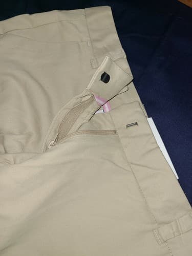 Izod Approved School Uniform Adjust Waist Skinny Stretch Bermuda Shorts16 Khaki - Thumbnail 3