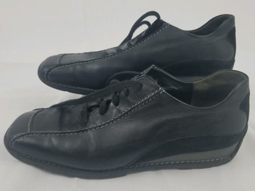 Paul Green Munchen Women's size 5.5 leather black lace up Comfort shoes EUC - Thumbnail 2