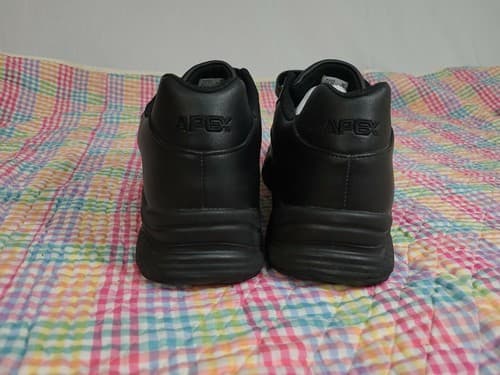 Apex Orthotic Slip Resistant Black Leather hook & loop Comfort Sneaker Men's 12 - Thumbnail 6
