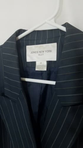 Jones New York Womens Suit Jacket Blazer Pinstripes Size 10 - Thumbnail 3