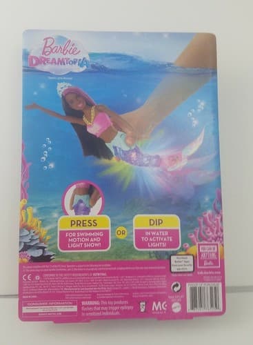 Barbie Sparkle Lights African American Mermaid New In Box Ships FREE - Thumbnail 2