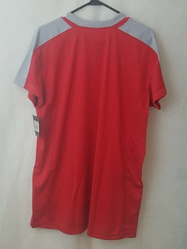 Nike S/S Softball V-Neck Shirt Jersey Women's Red Gray XS, S, M, L, XL, XXL NWT - Thumbnail 4