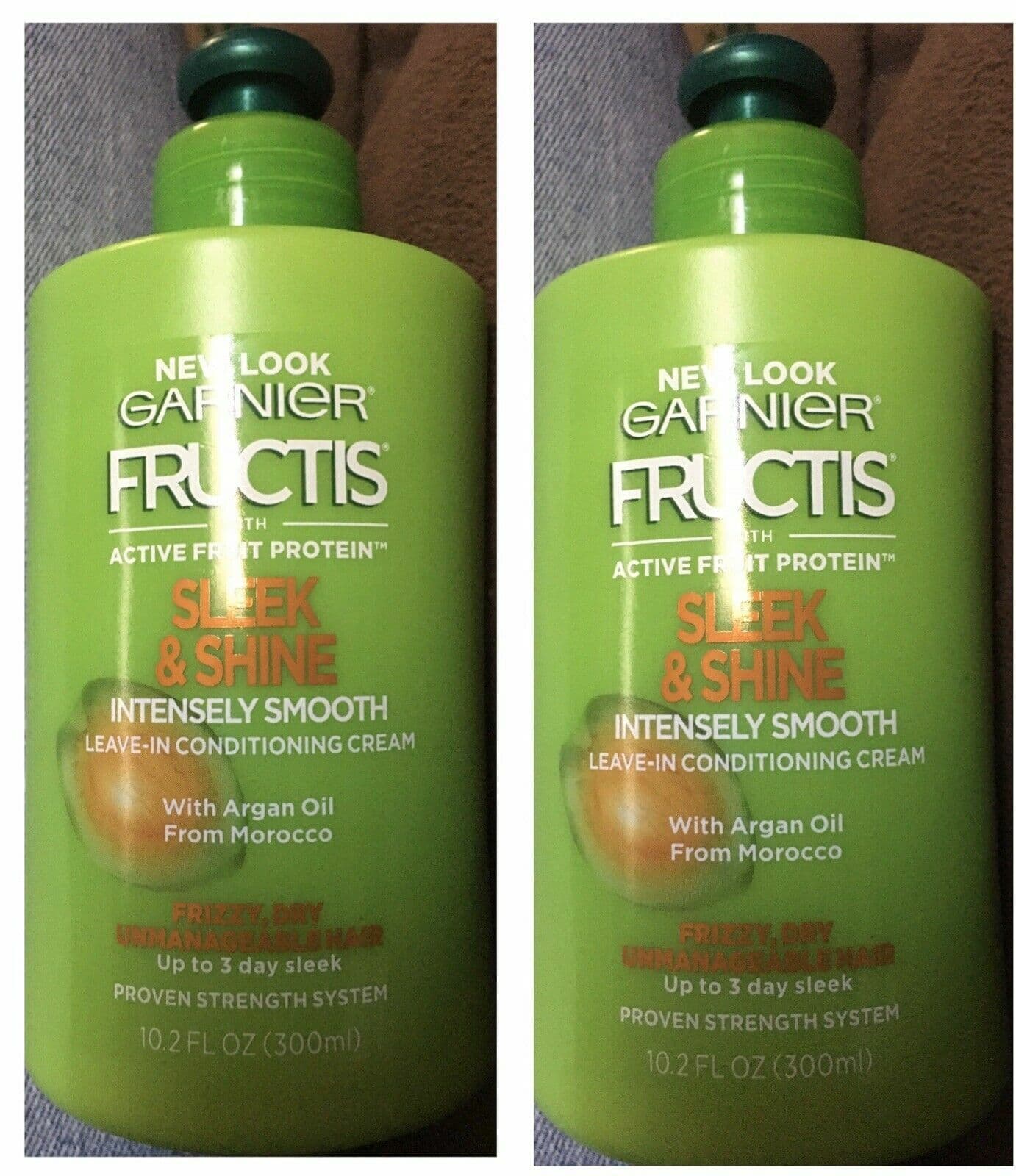 2 Garnier Fructis Sleek & Shine Intensely Smooth Leave-In Conditioning Cream