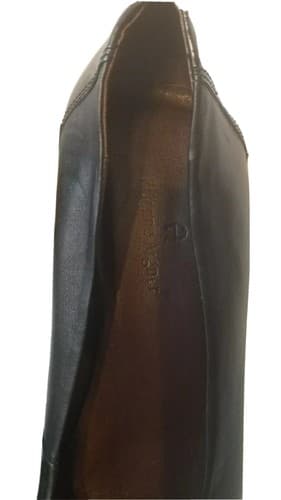 ETIENNE AIGNER SIZE 10 M CAZEYI BLACK LEATHER HEELS BLACK PATENT TOE AND HEEL - Thumbnail 4