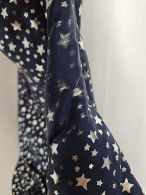 VTG Jessica McClintock Gunne Sax Dress Metallic Star Strapless Bubble Mini Sz 5 - Thumbnail 11