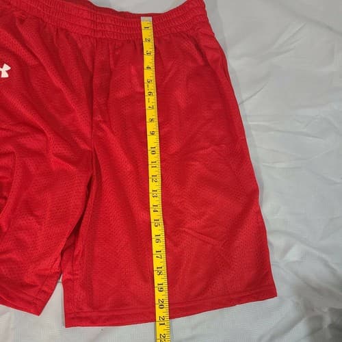 Under Armour Men's Stock Triple Double Red White Basketball Short Size Large - Thumbnail 3