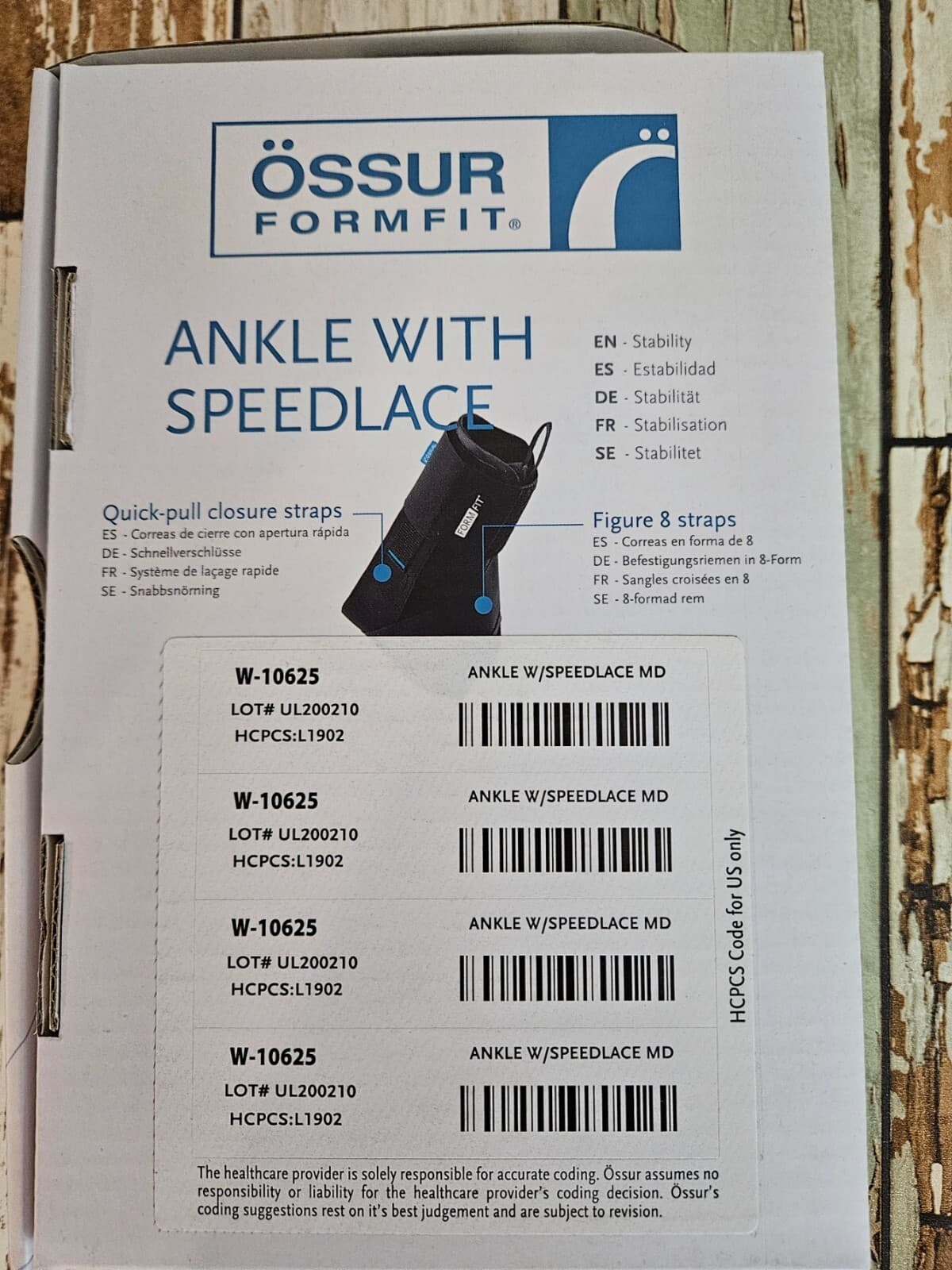 Ossur FormFit Ankle Brace with Speedlace & Figure 8 Straps | Single Pull Closure - Thumbnail 2