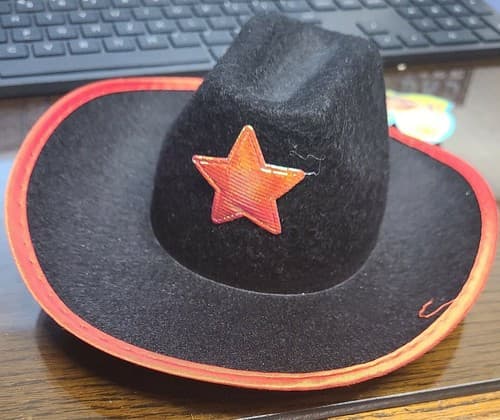 Rubie's Dog Black & Red Cowboy Hat, Puppy Sheriff Halloween Costume Sm,Md,Lrge - Thumbnail 3