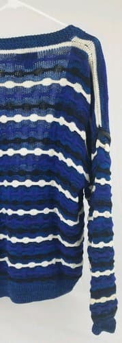 ETCHINGS 1C Men's Medium Cardigan Sweater 90's 3d Hip hop Cosby style - Thumbnail 6