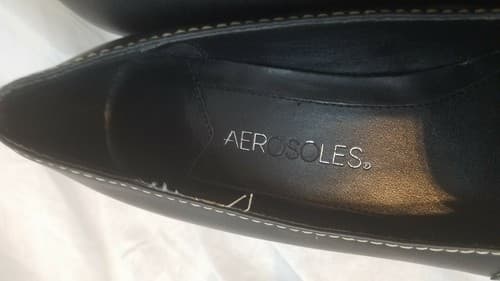 AEROSOLES LOAFER STYLE HEELS WITH BOW 8.5 MEDIUM EUC - Thumbnail 7