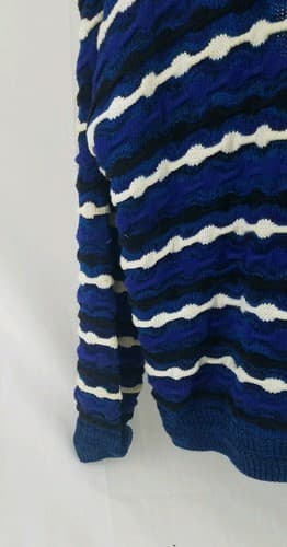 ETCHINGS 1C Men's Medium Cardigan Sweater 90's 3d Hip hop Cosby style - Thumbnail 5