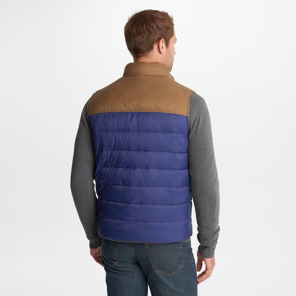 G. H. Bass Co. Brown and Blue Colorblock puffer vest XL New with Tags - Thumbnail 2