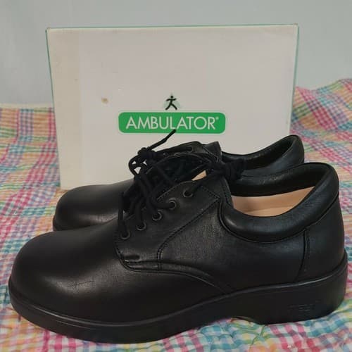 Apex Mens Ambulator Diabetic Shoes 1270M Size 7.5 Black-NEW - Thumbnail 3