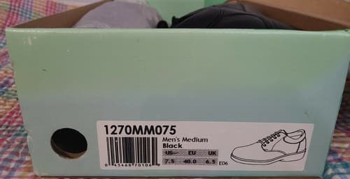 Apex Mens Ambulator Diabetic Shoes 1270M Size 7.5 Black-NEW - Thumbnail 2