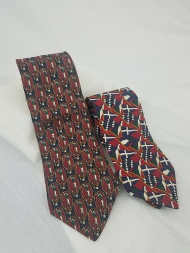 2 VINTAGE TOMMY HILFIGER Mens Ties both 100% Silk EUC - Thumbnail 2