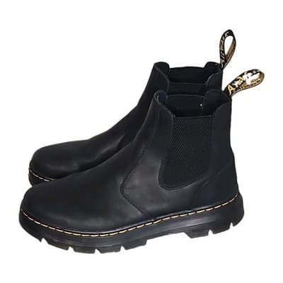Dr. Doc Martens Air Wair Embury Chelsea BOOTS Black Slip On Men 9 Women 10