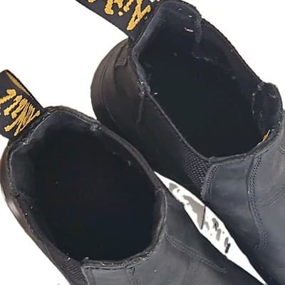 Dr. Doc Martens Air Wair Embury Chelsea BOOTS Black Slip On Men 9 Women 10 - Thumbnail 7