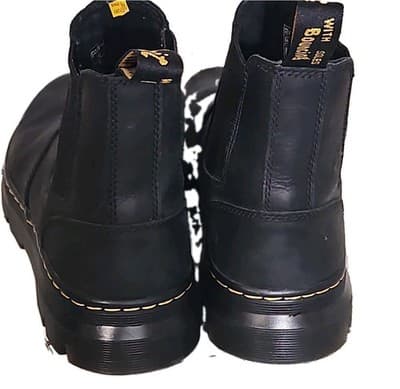 Dr. Doc Martens Air Wair Embury Chelsea BOOTS Black Slip On Men 9 Women 10 - Thumbnail 4