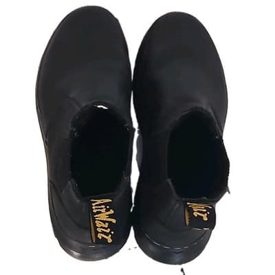 Dr. Doc Martens Air Wair Embury Chelsea BOOTS Black Slip On Men 9 Women 10 - Thumbnail 5