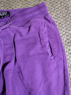 RingSpun Joggers Womens Medium Purple Sweatpants - Thumbnail 4