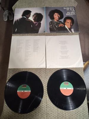 Roberta Flack & Peabo Bryson "Live & More" Vinyl Record 2xLP 80s Pop Soul Funk