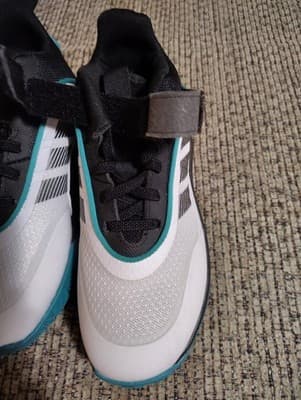 Adidas Kids Ownthegame 3.0 K Shoe Black/ White/ Teal Size 1 - Thumbnail 4
