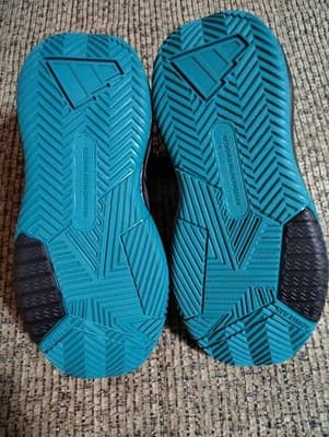 Adidas Kids Ownthegame 3.0 K Shoe Black/ White/ Teal Size 1 - Thumbnail 11