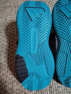 Adidas Kids Ownthegame 3.0 K Shoe Black/ White/ Teal Size 1 - Thumbnail 12