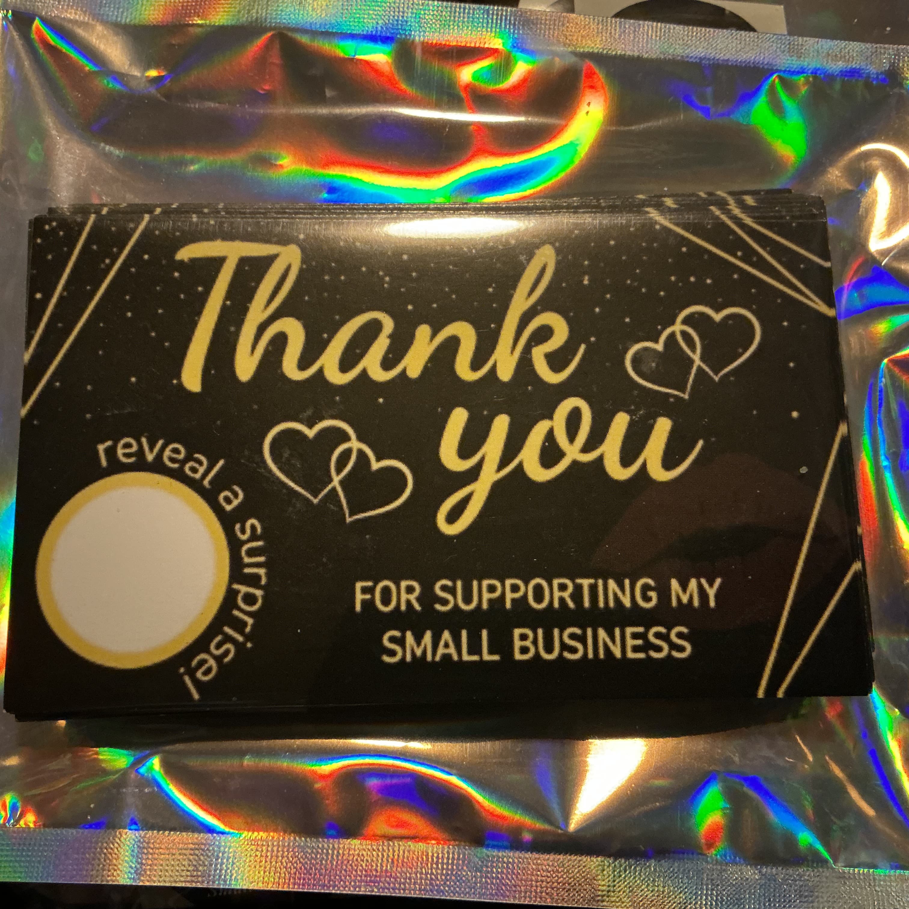 ★ 25 Thank You Scratch-Off Discount Cards for Small Business Orders