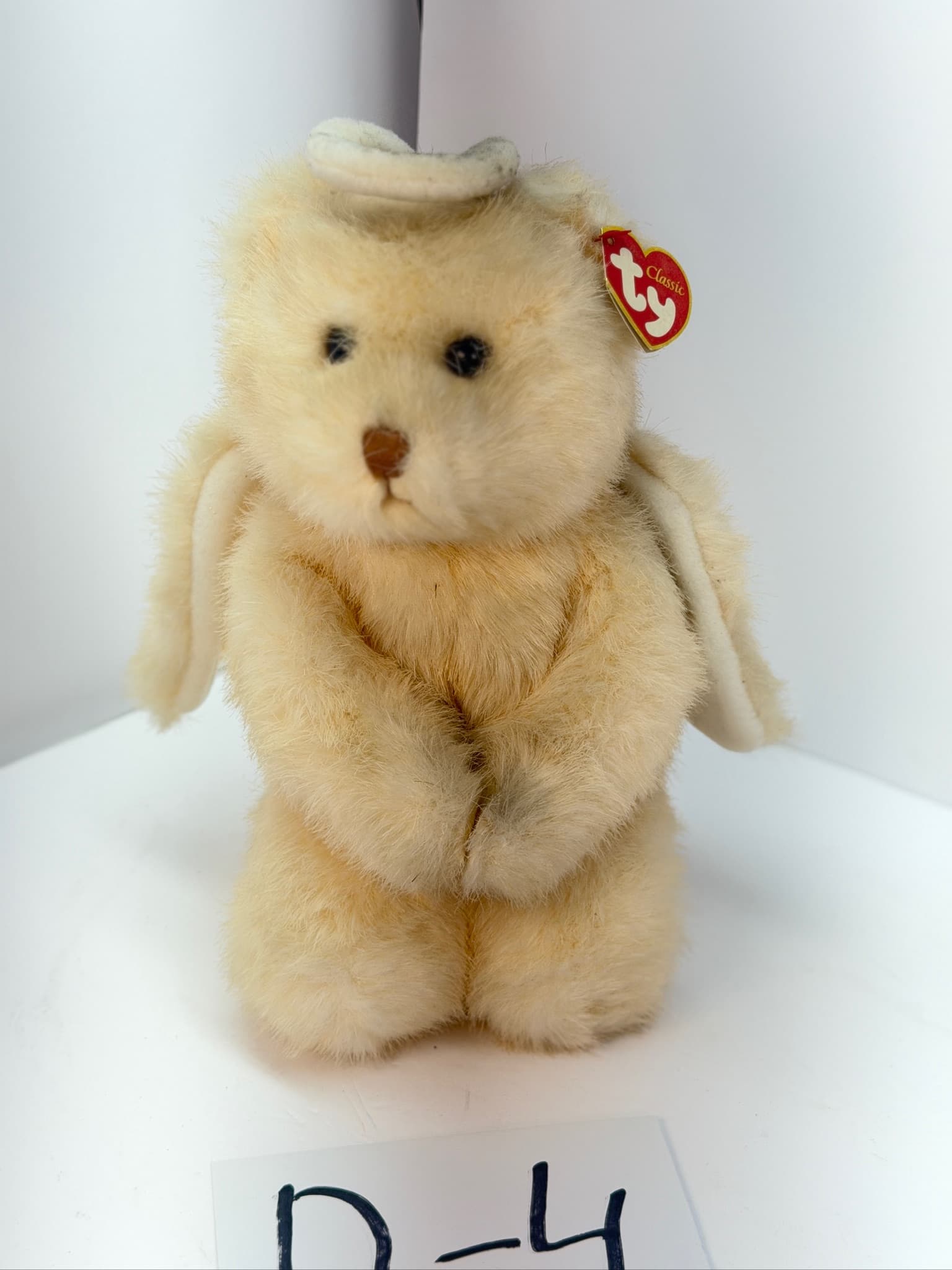 Ty Classic Saint Angel Bear Plush Cream Wings Halo Collectible Toy D-4
