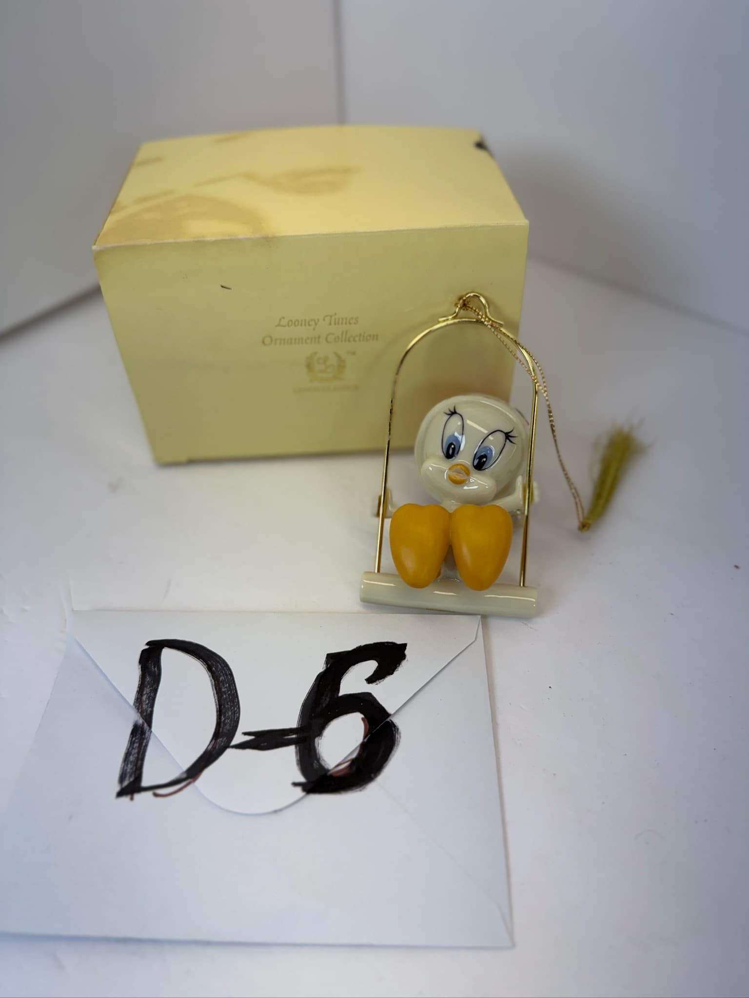 Lenox Looney Tunes Tweety Swings into Christmas Ornament w/ Box & COA - D-6