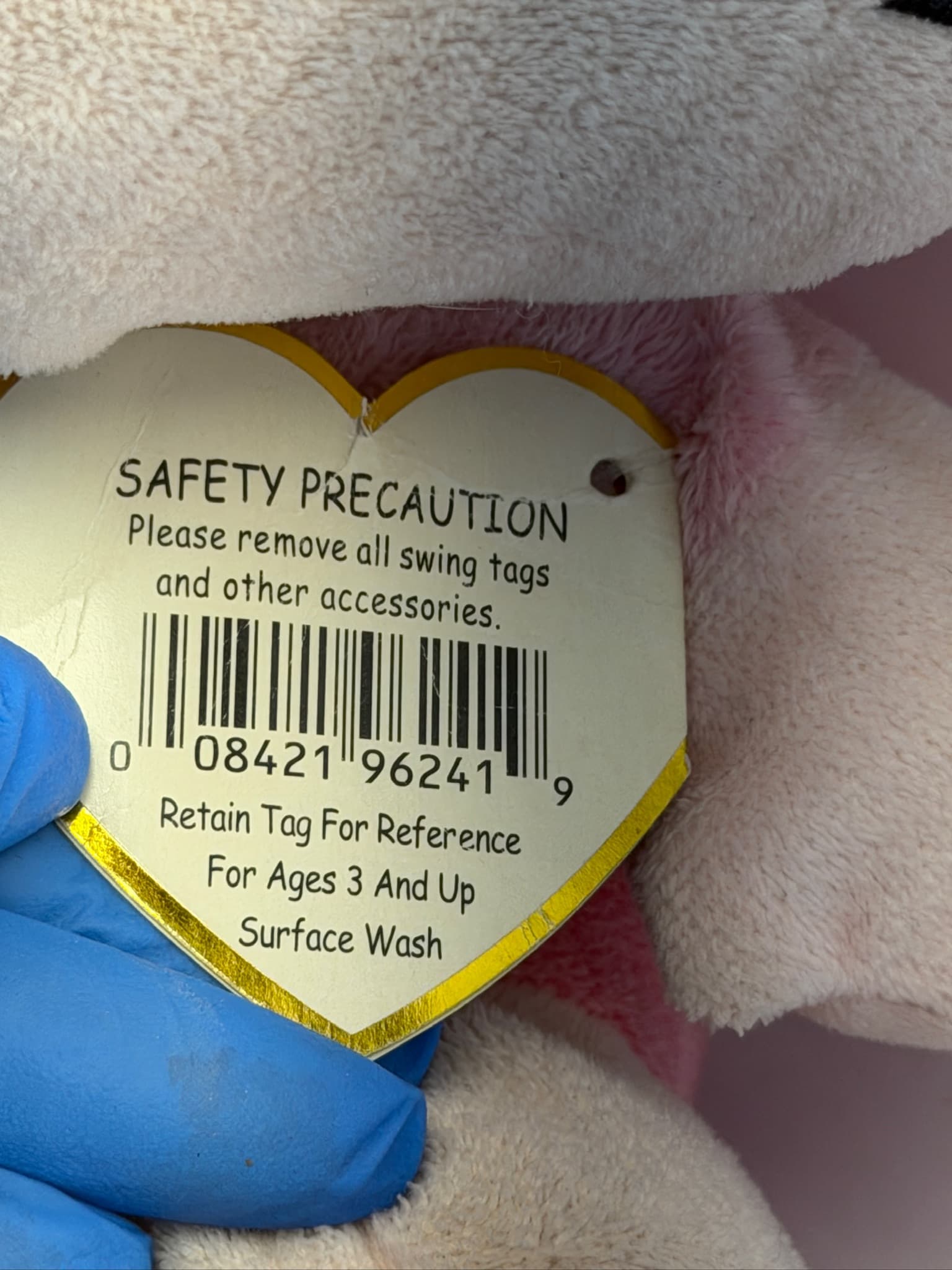 Ty Beanie Buddies Hello Kitty Plush Toy Pink Overalls Storage Location D-4 - Thumbnail 5