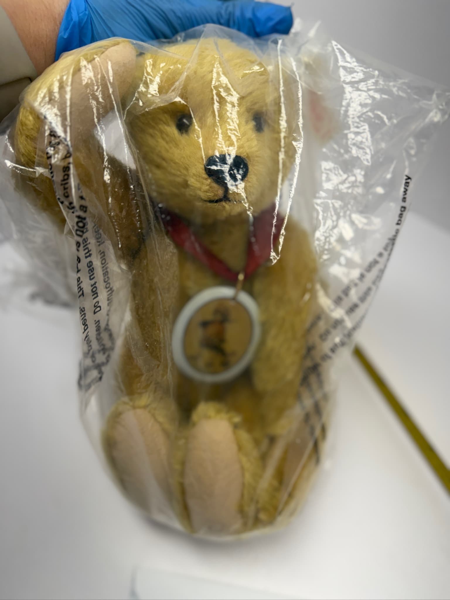 Steiff Limited Edition Delighted Teddy Bear 03986/7500 Mohair Made in Germany - Thumbnail 7