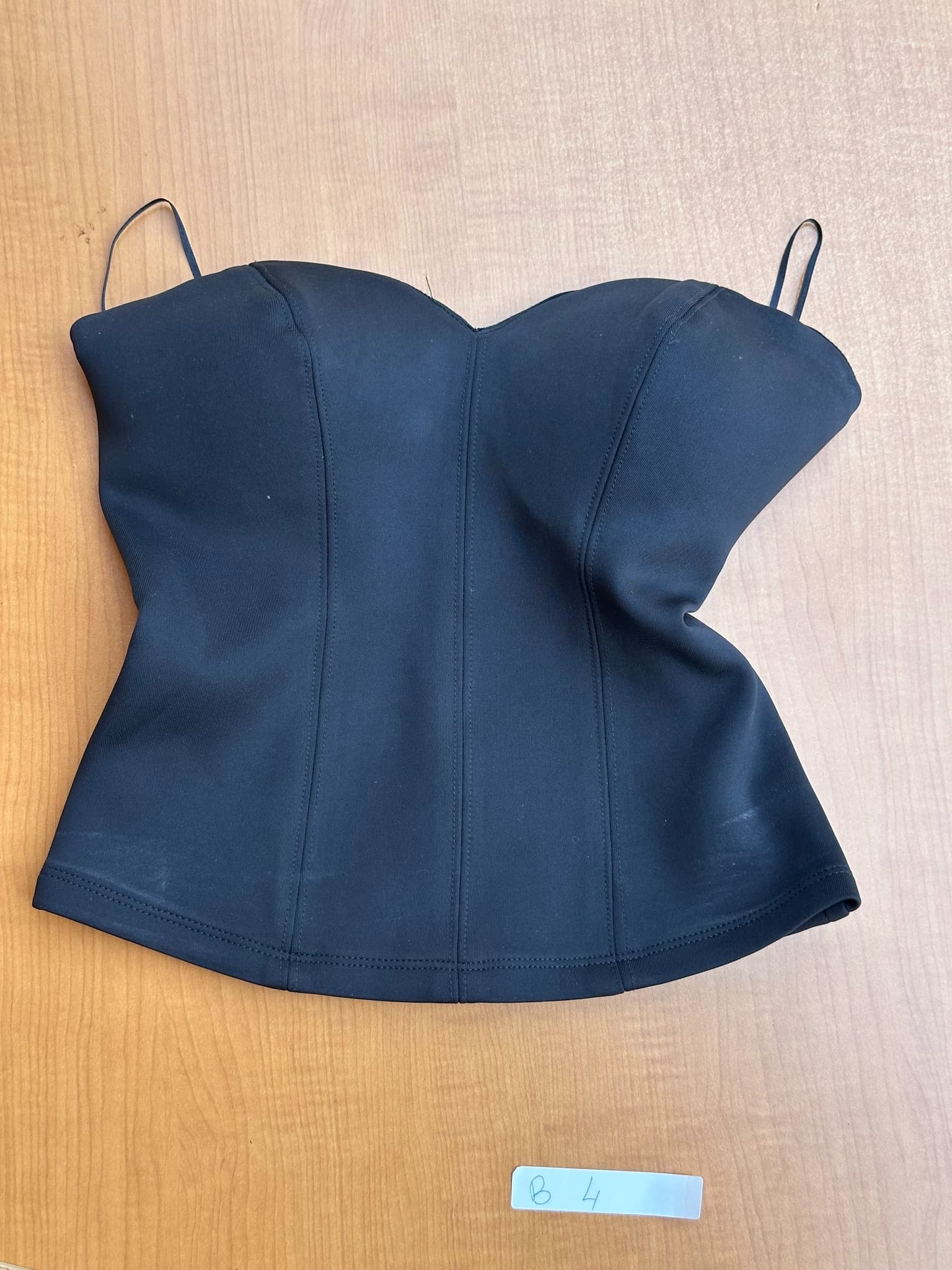 Guess Corset Top Strapless Black Zipper XS Women's Fitted