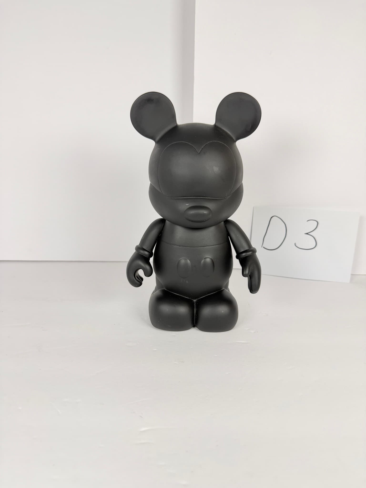 Disney Mickey Mouse Collectible Figure Black Matte Graffiti Base