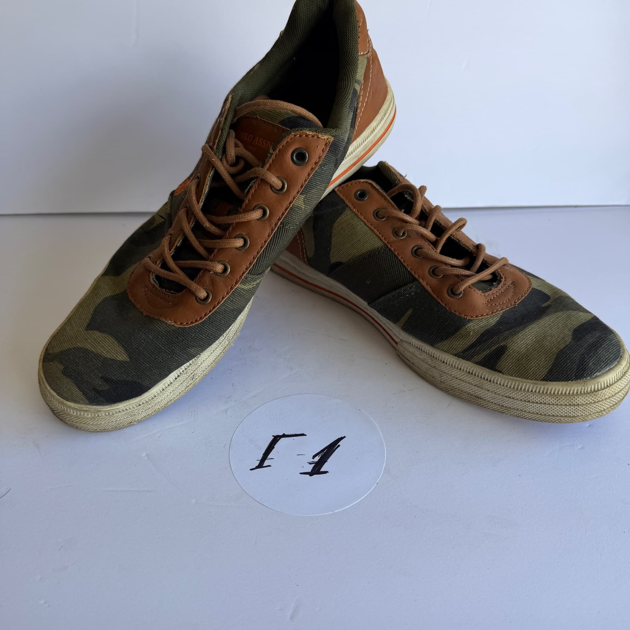 U.S. Polo Assn. Men's Camouflage Casual Sneakers Lace-Up Shoes Size 10