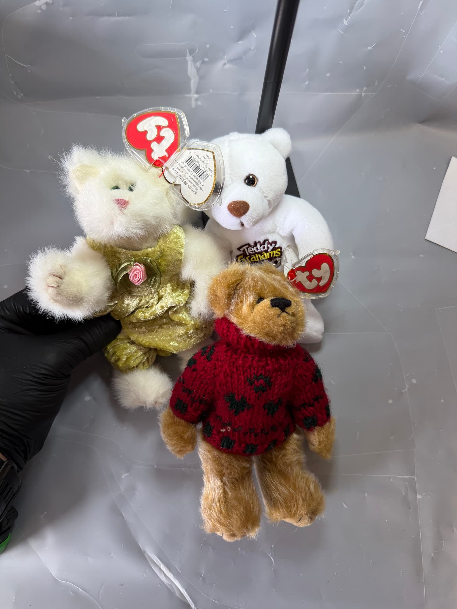 3 Ty Beanie Babies Plush Toys Teddy Bears New With Tags Bundle Lot
