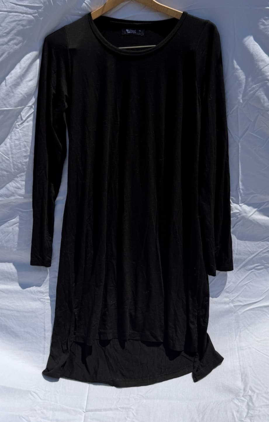 Michael Lauren Black Long Sleeve Crew Neck Top XS