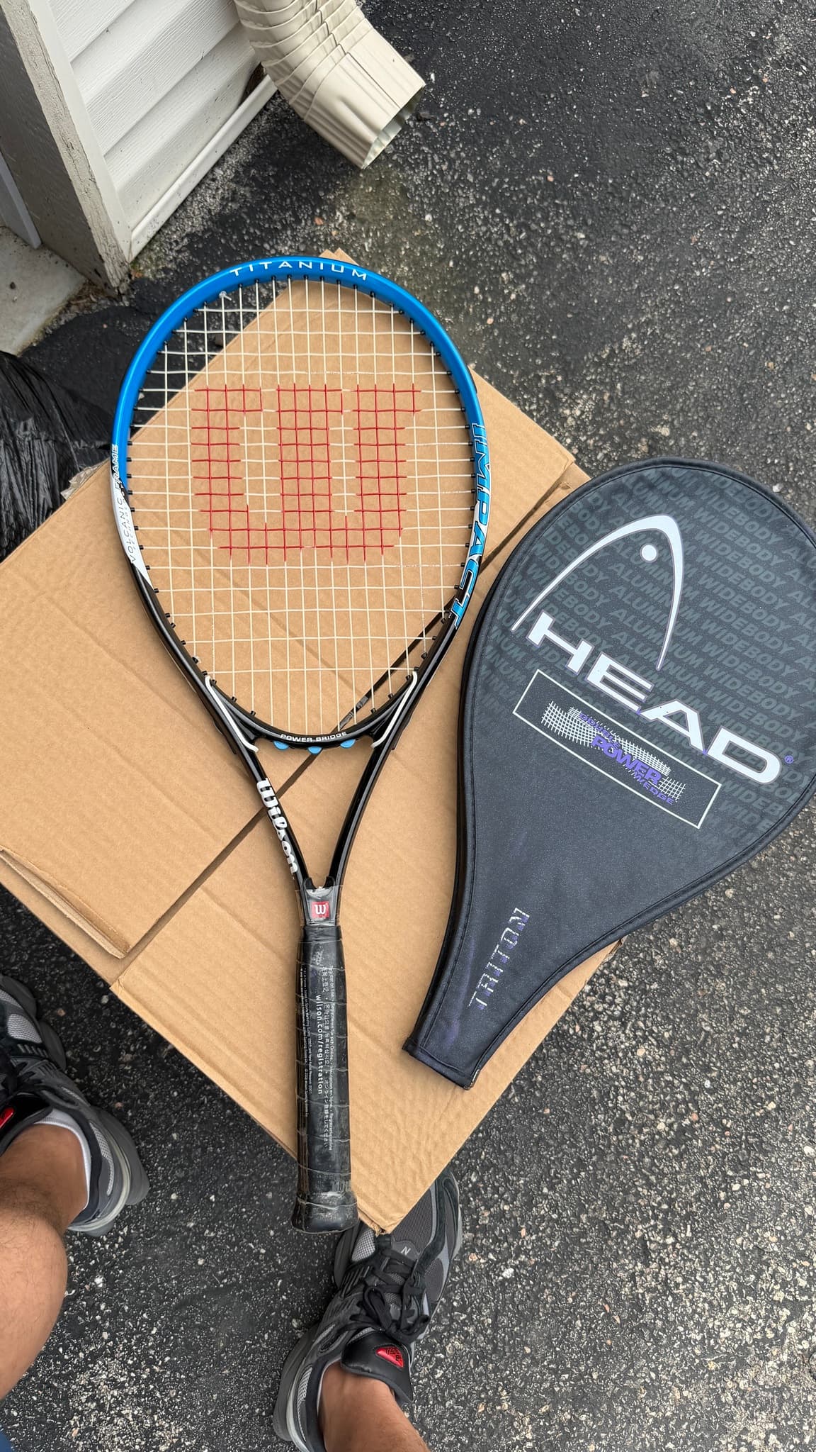Wilson Impact Titanium Tennis Racquet w/ HEAD Triton Cover - Used - Good
