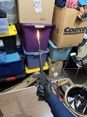 M16 Rifle Gun Style Torch Lighter – Butane Flame – 18" Collectible Display - Thumbnail 6