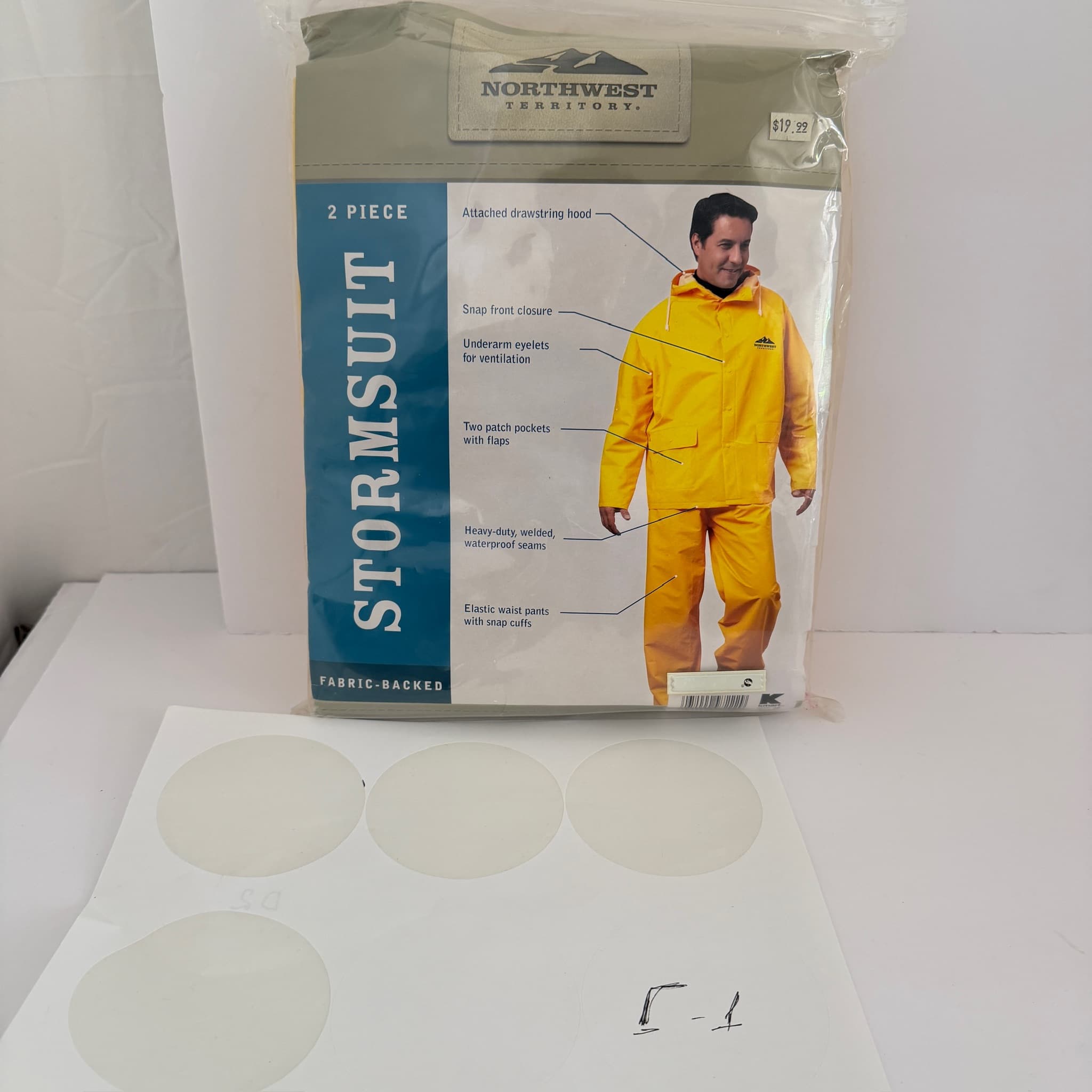 Northwest Territory Stormsuit 2 Piece Rain Suit Men's Yellow New