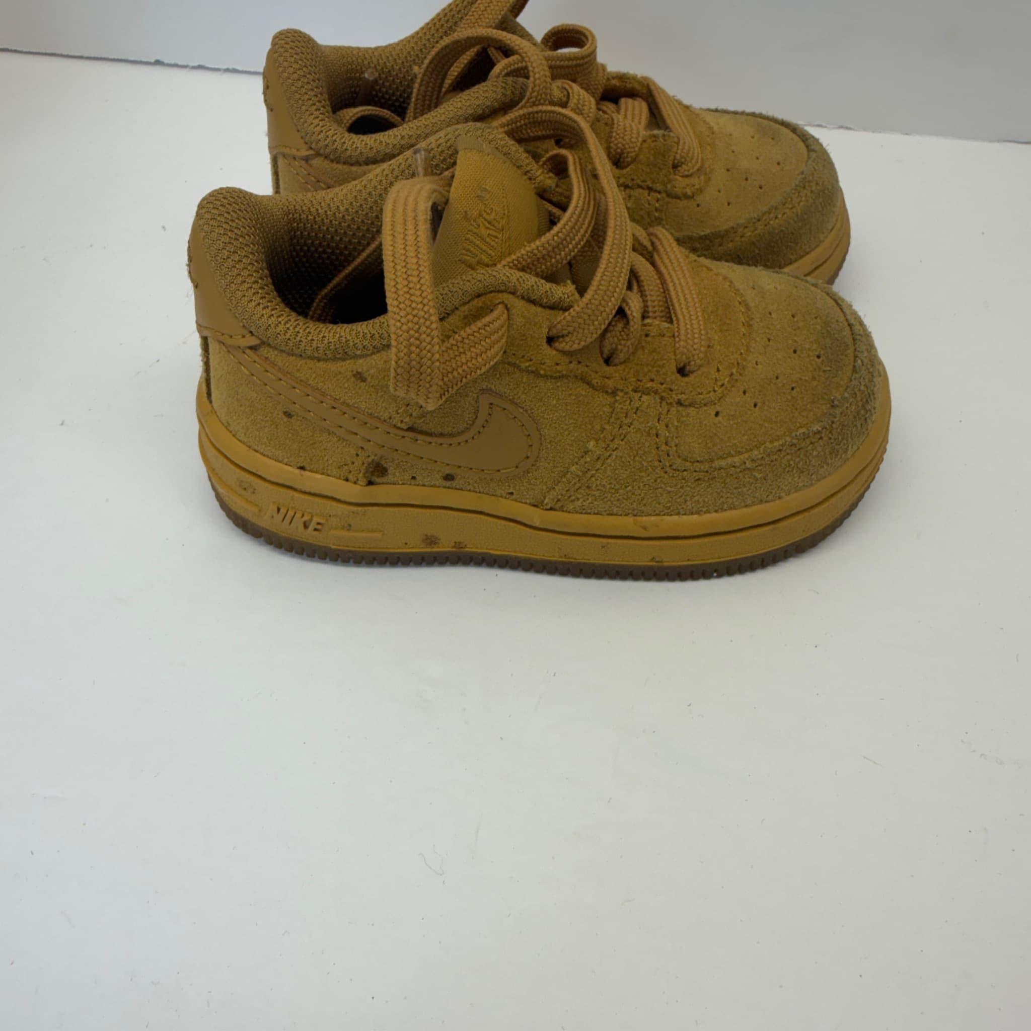 Nike Air Force 1 Toddler Shoes Brown Suede Lace Up Sneakers Size 5C