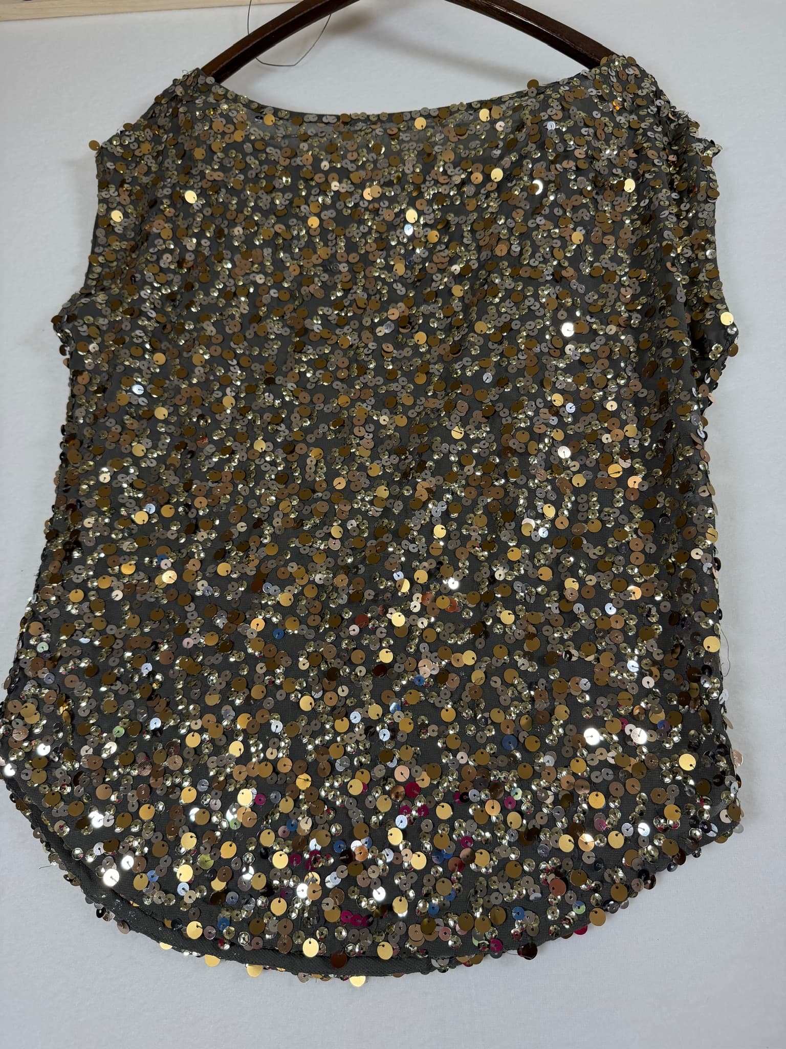 Rudi Sequin Sleeveless Round Neck Top Women's XS