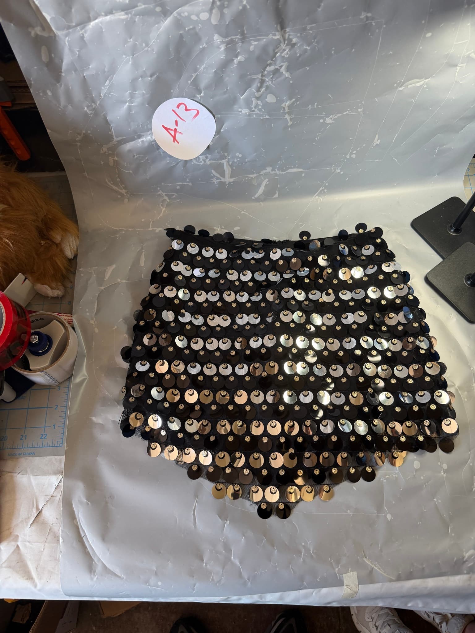 New Arrivals Black Sequin Mini Skirt Women's Size S/M